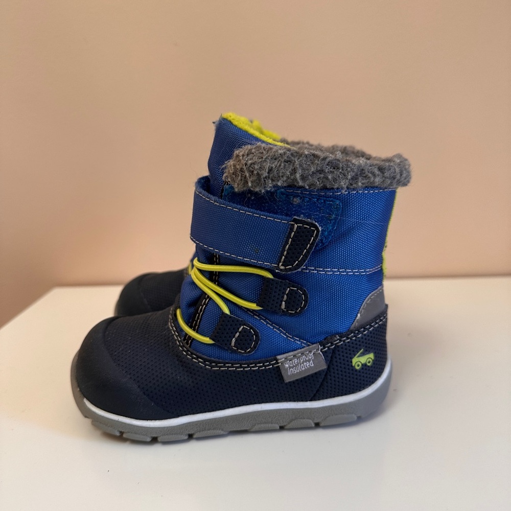 See Kai Run Blue and Gray Kids Boots